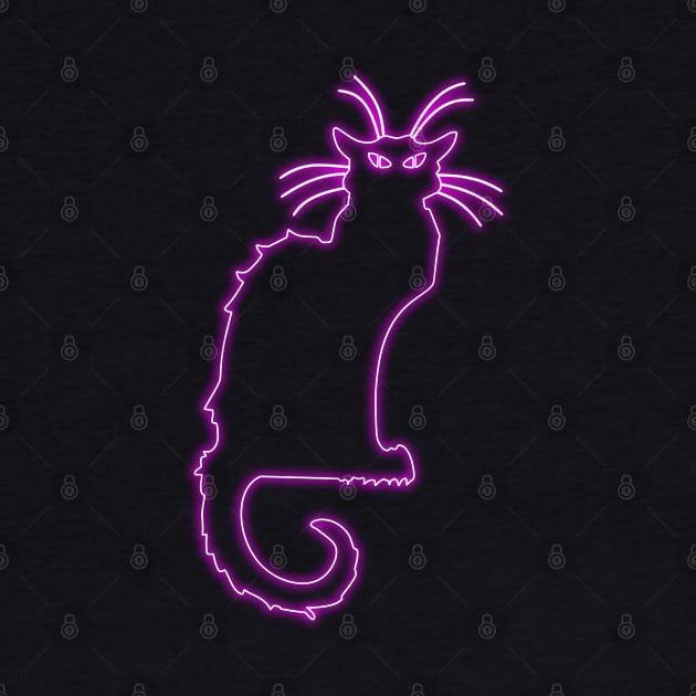 Chat Noir pink neon by la chataigne qui vole ⭐⭐⭐⭐⭐